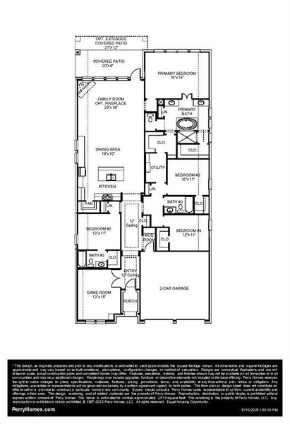 2D floor plan layout of this home in Hillstead, Lavon, TX (Image 3). 2D floor plan layout of this home in Hillstead, Lavon, TX (Image 3).
