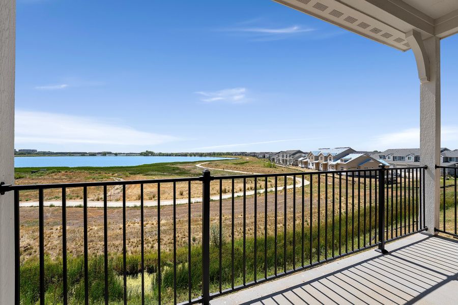 Exterior details and patio area of a home in The Lakes at Centerra, Loveland (Image 1). Exterior details and patio area of a home in The Lakes at Centerra, Loveland (Image 1).