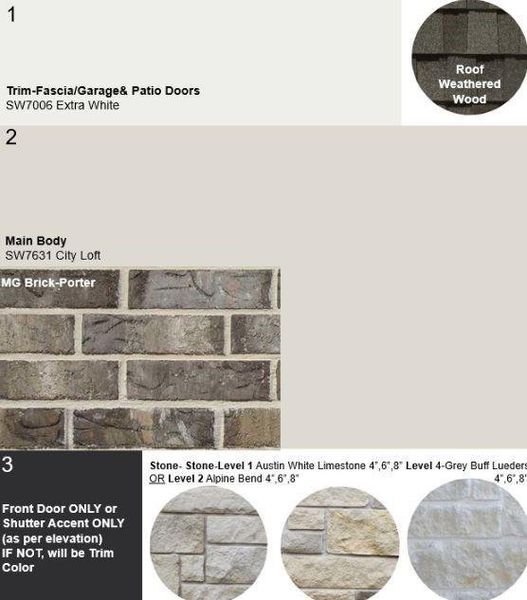 209 Unakite Trail exterior color selections