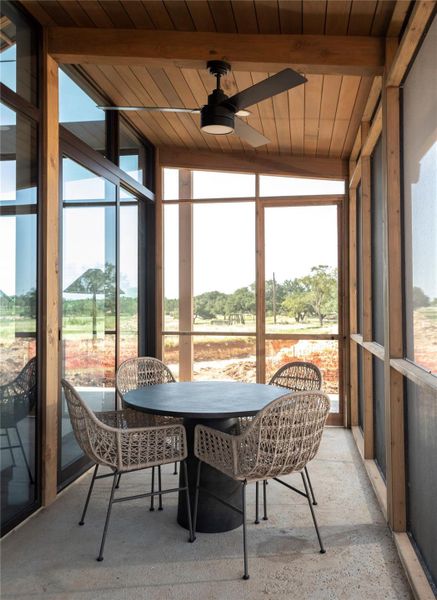 Furnished interior view inside a new home in Hye Springs Ranch, Hye (Image 4).