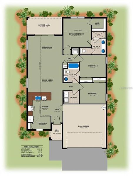 2D floor plan layout of this home in , Port Charlotte, FL (Image 2).