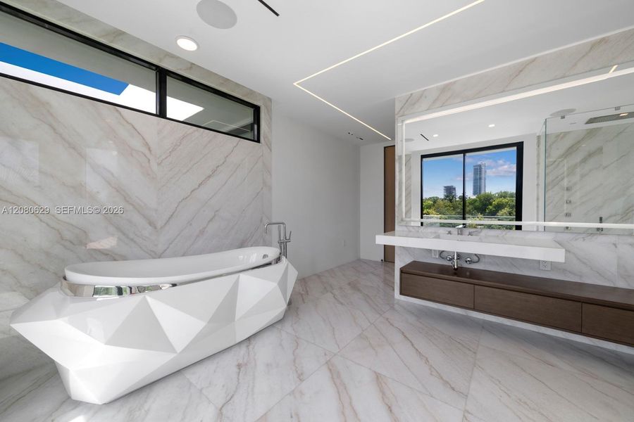 Furnished interior view inside a new home in , Miami Beach (Image 11).