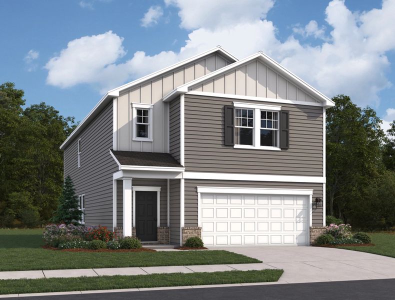 Representative exterior photo of a completed home built from the Apollo by Starlight Homes in Sunrise at Arbor Ridge, La Vergne, TN (Image 21).