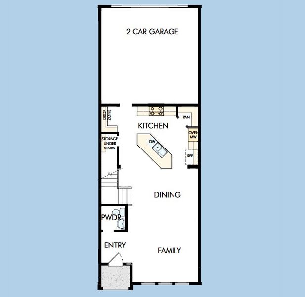 2D floor plan layout for the The Lashbrook by David Weekley Homes in Hillside at Las Colinas, Irving, TX (Image 3).