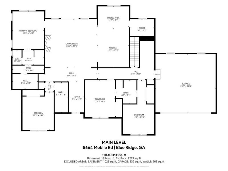 2D floor plan layout of this home in , Blue Ridge, GA (Image 7). 2D floor plan layout of this home in , Blue Ridge, GA (Image 7).
