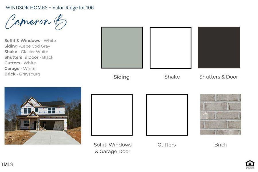 106 VR Exterior Color Palette 106 VR Exterior Color Palette