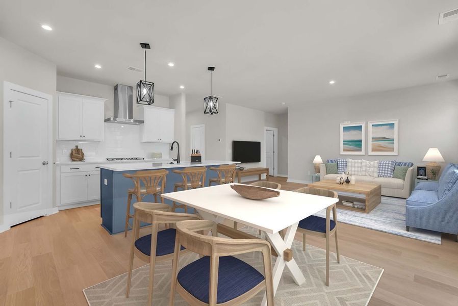 Dining Area, Kitchen and Family Room