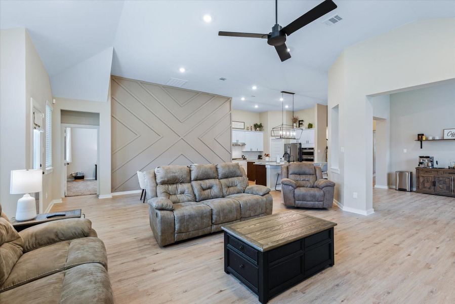 Living with dining room