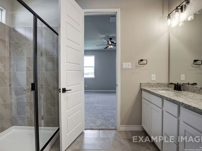 Furnished interior view inside a new home in Ladera, San Antonio (Image 12).