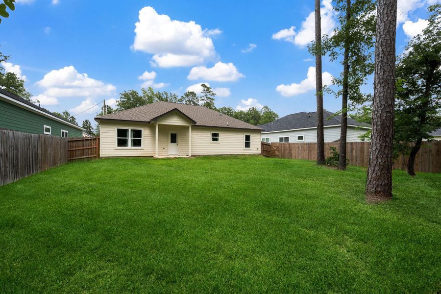 Fully fenced yard