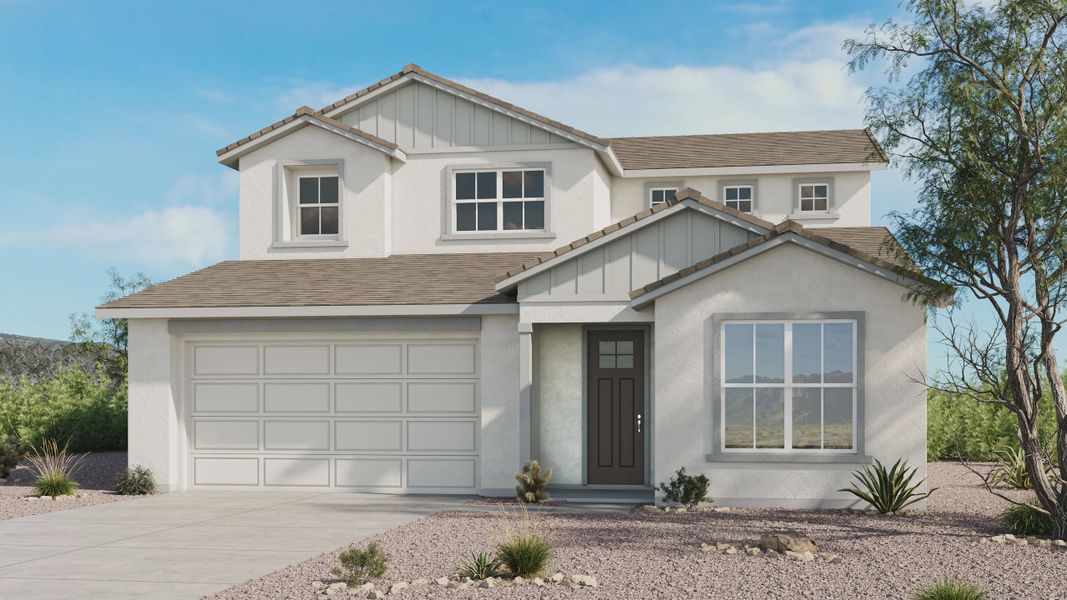 Representative exterior photo of a completed home built from the Victory by Taylor Morrison in Saddleback, Peoria, AZ (Image 3).