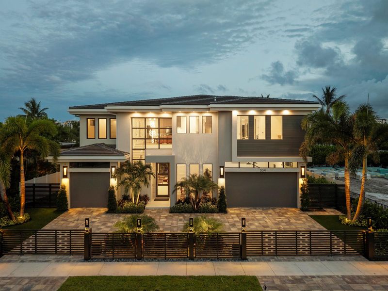 Front exterior of a new home in , Boca Raton, FL, highlighting curb appeal (Image 20). Front exterior of a new home in , Boca Raton, FL, highlighting curb appeal (Image 20).