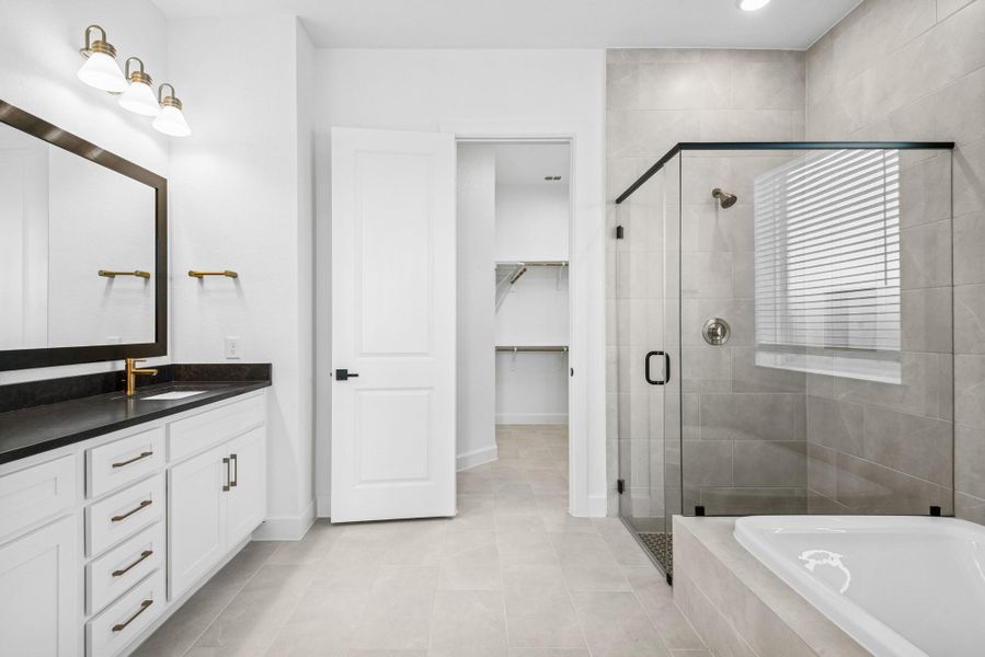 Furnished interior view inside a new home in Harvest Green 45', Richmond (Image 8).