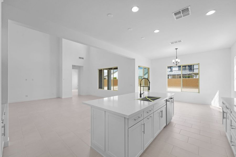 Furnished interior view inside a new home in Ellsworth Ranch Voyage Collection, Queen Creek (Image 6).