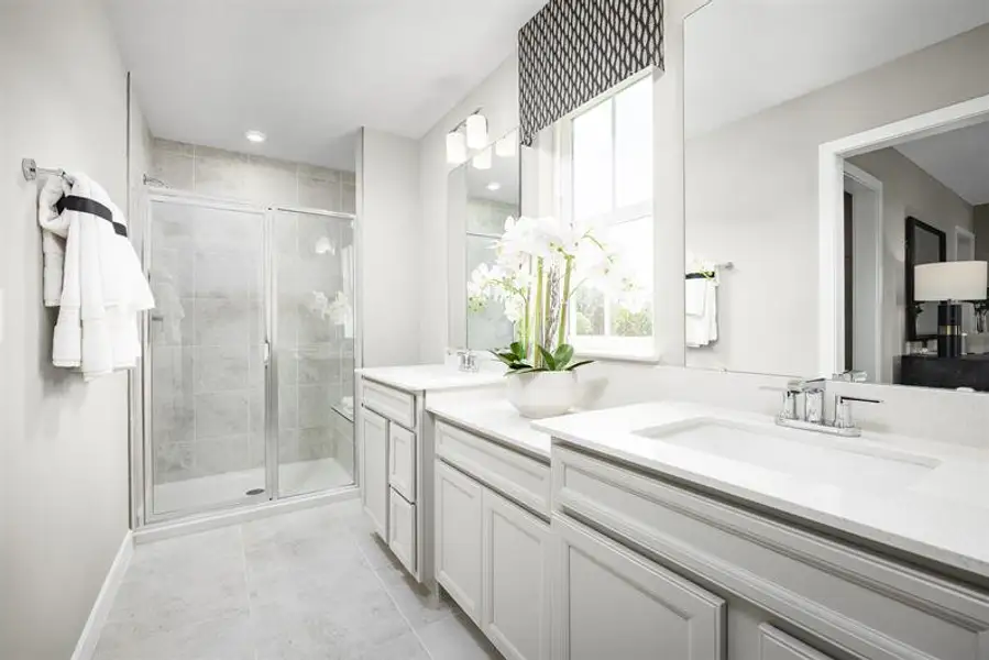 Representative furnished interior of a home built from the Mayshore by Ryan Homes in Pine Pointe at Astonia, Davenport (Image 16).
