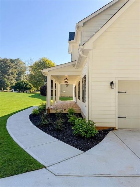 Exterior details and patio area of a home in , Woodstock (Image 2). Exterior details and patio area of a home in , Woodstock (Image 2).