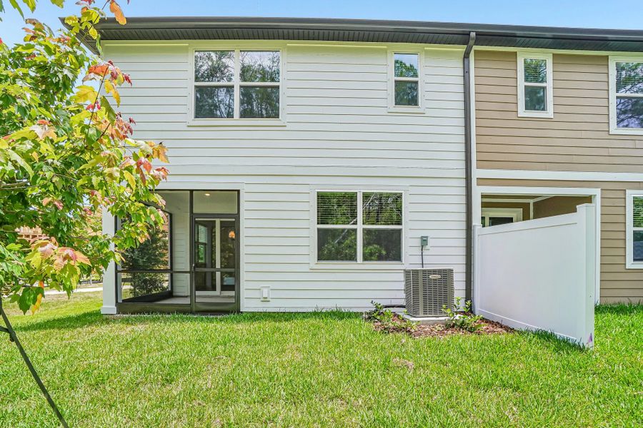 The backyard features a privacy fence The backyard features a privacy fence