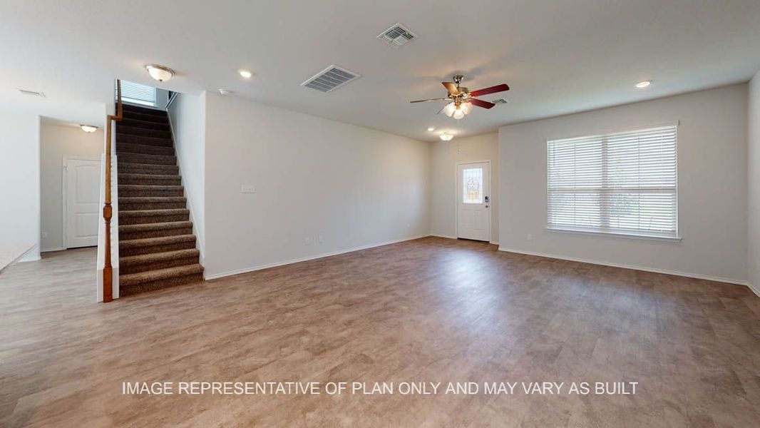 Representative unfurnished interior of a home built from the Aspen by D.R. Horton in Village at Nolan Heights, Harker Heights (Image 17).
