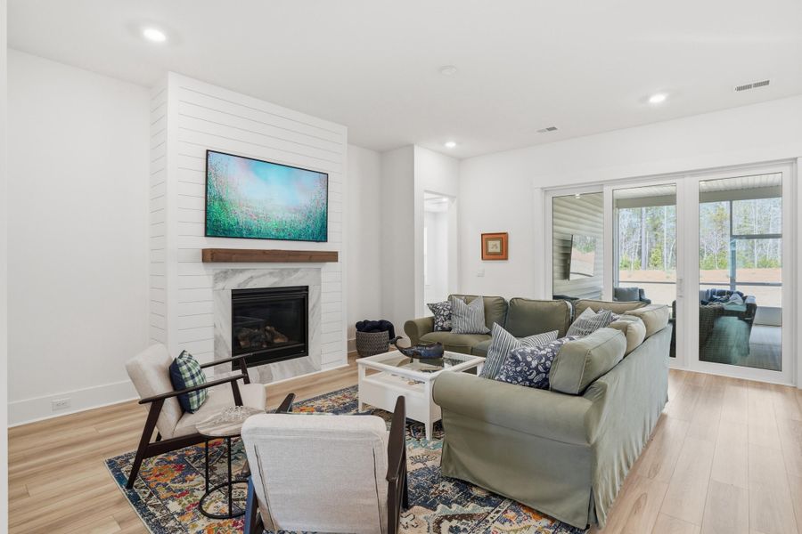 Furnished interior view inside a new home in Summerwind Crossing at Lakes of Cane Bay, Summerville (Image 10).
