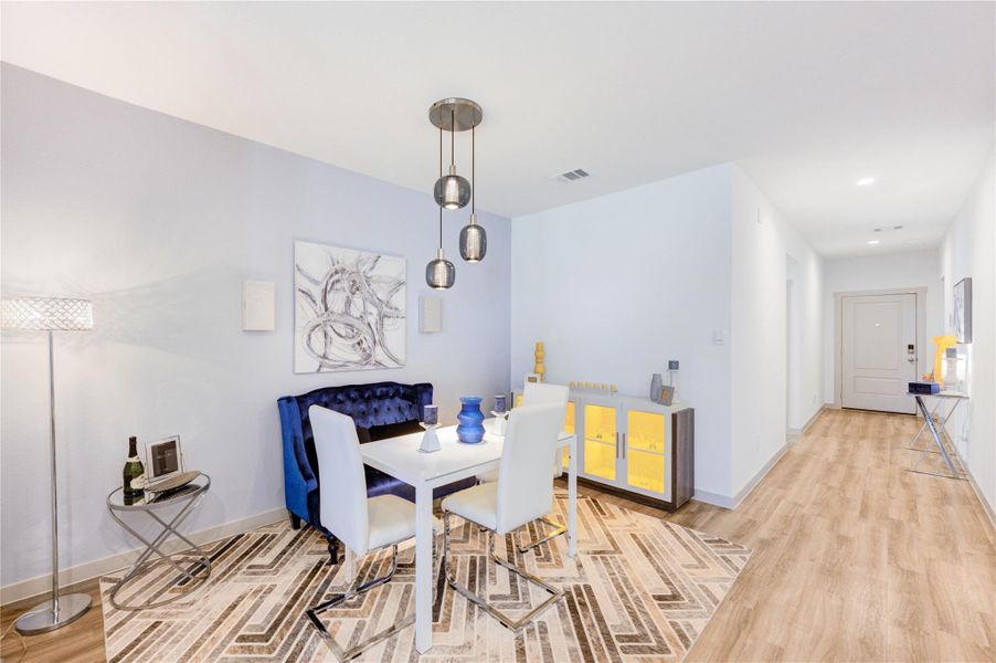 Furnished interior view inside a new home in Palm Royal Estates, Baytown (Image 4). Furnished interior view inside a new home in Palm Royal Estates, Baytown (Image 4).
