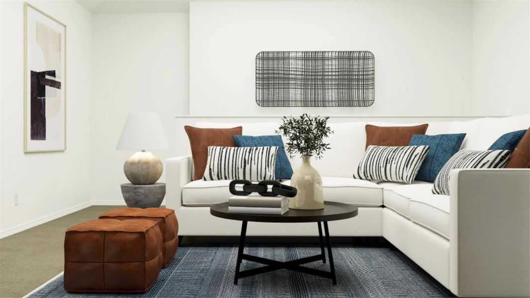 Furnished interior view inside a new home in Woodfield Preserve, Georgetown (Image 7). Furnished interior view inside a new home in Woodfield Preserve, Georgetown (Image 7).