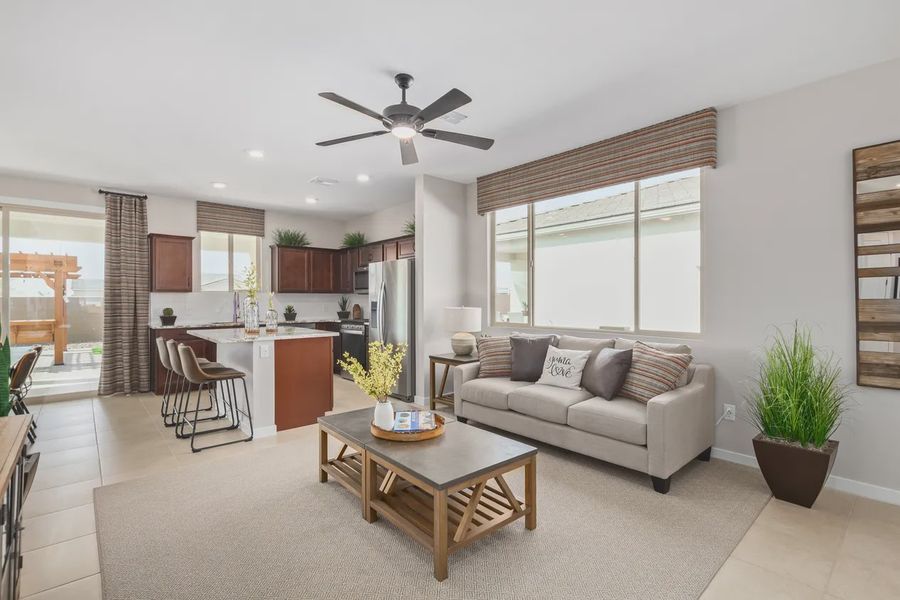 Representative furnished interior of a home built from the 1257 by Elliott Homes in Camilo at Santana, Yuma (Image 7).