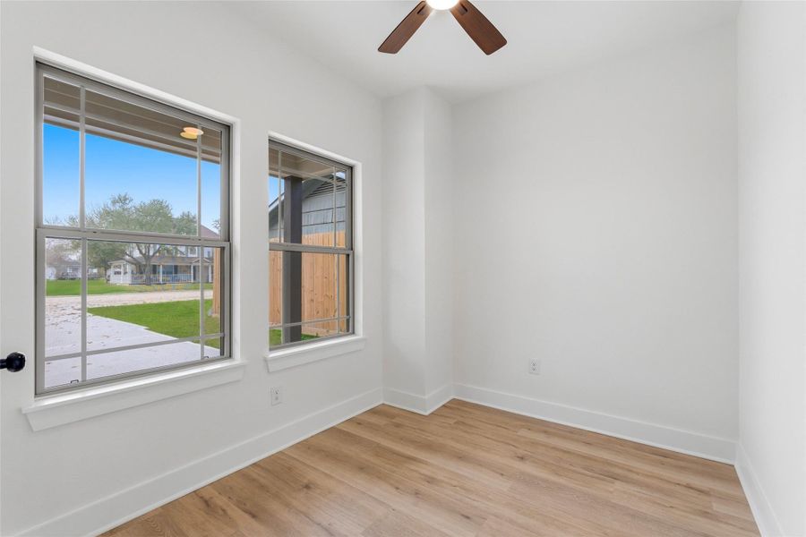 Work-from-home space on the first floor with a lovely forward facing view to your front yard and driveway.