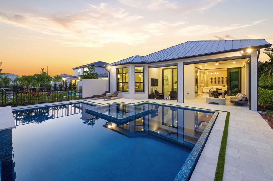 Representative exterior details of a home built from the Brixton by DiVosta in The Reserve at Eastpointe, Palm Beach Gardens (Image 3).