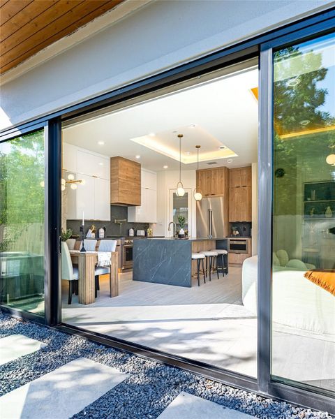 Exterior details and patio area of a home in , Stafford (Image 3).