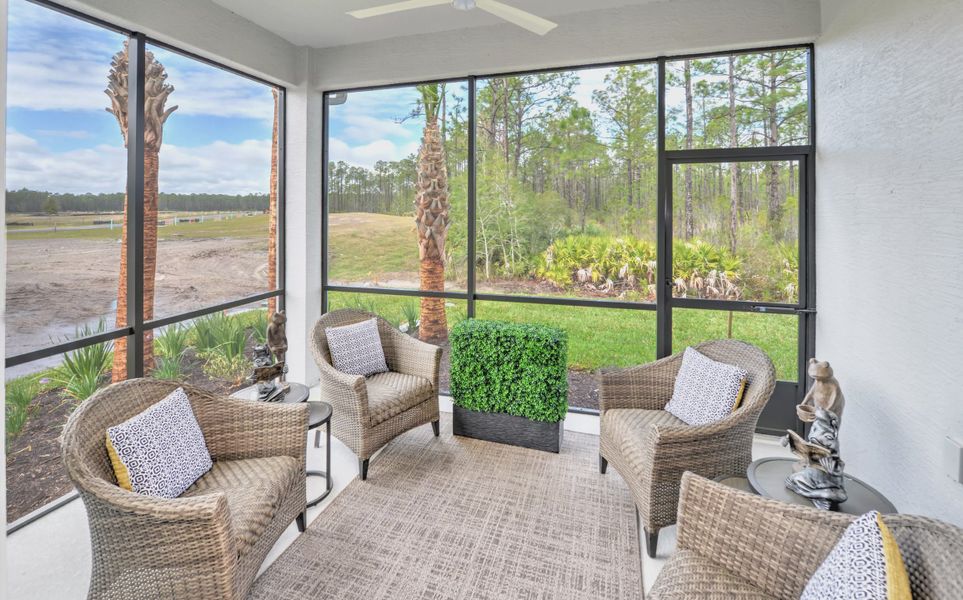 Exterior details and patio area of a home in Woodhaven, Port Orange (Image 3). Exterior details and patio area of a home in Woodhaven, Port Orange (Image 3).