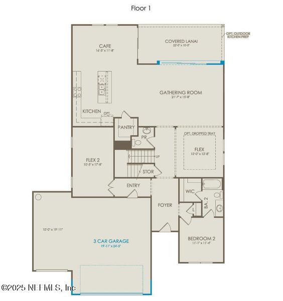 2D floor plan layout of this home in Hyland Trail, Green Cove Springs, FL (Image 3).