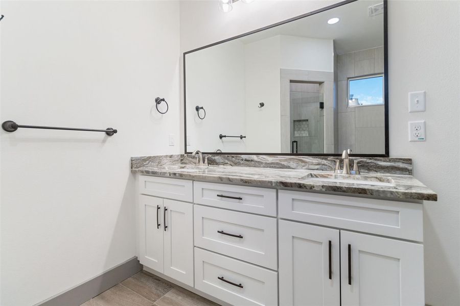 Primary ensuite with double vanity