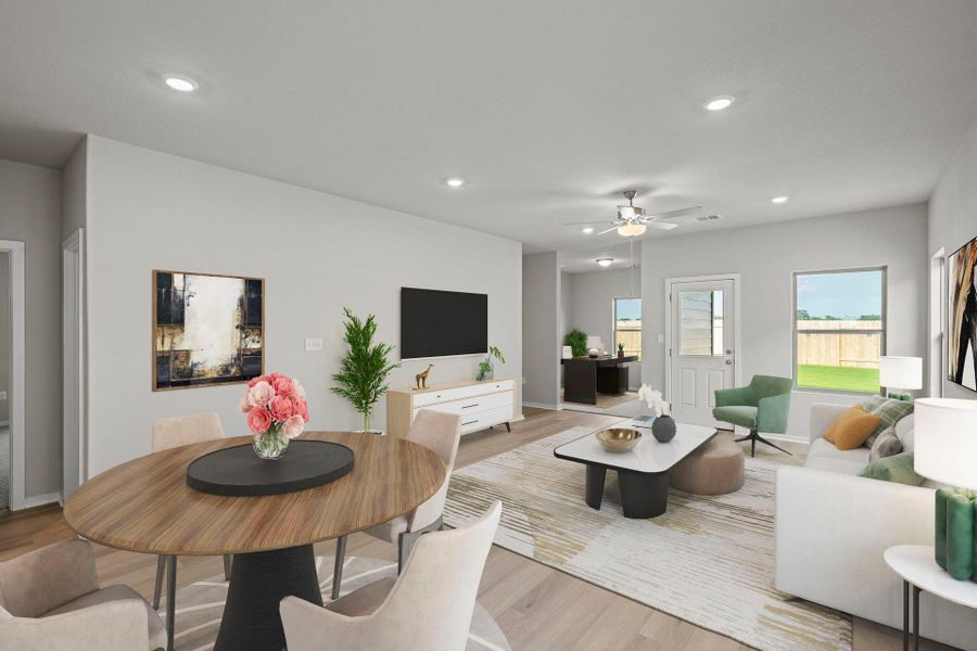Open Concept Family Room - Virtually Staged Open Concept Family Room - Virtually Staged
