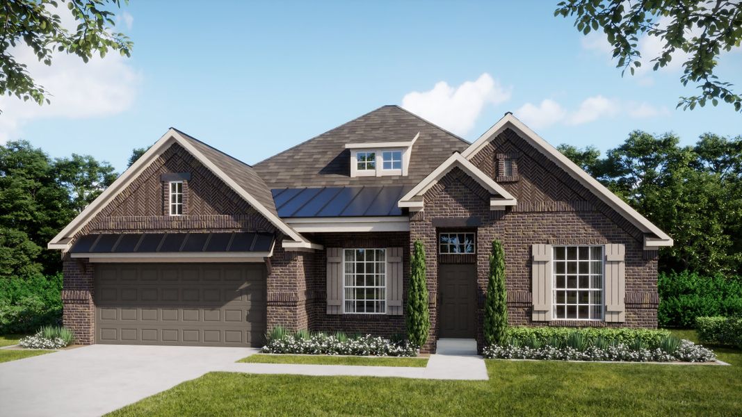 Representative exterior photo of a completed home built from the Concept 2533 by Landsea Homes in Abe's Landing, Granbury, TX (Image 7).