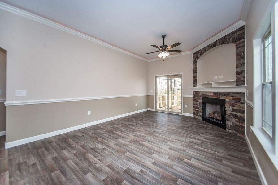 Representative unfurnished interior of a home built from the Inman by Enchanted Homes in Hampshire Heights, Moore (Image 25).