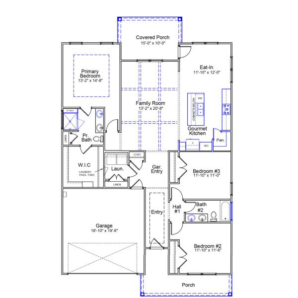 2D floor plan layout of this home in Arcadia, Myrtle Beach, SC (Image 3).