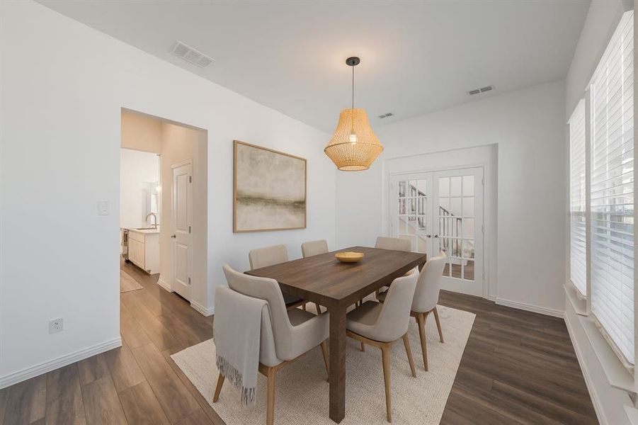 Virtually staged photo