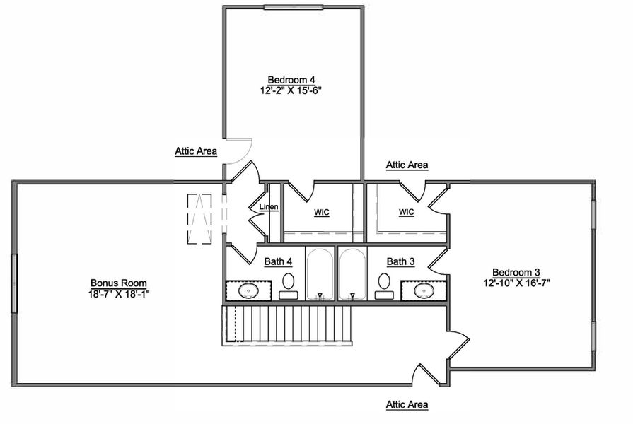 2D floor plan layout of this home in Brighton Park, Mount Pleasant, NC (Image 5). 2D floor plan layout of this home in Brighton Park, Mount Pleasant, NC (Image 5).