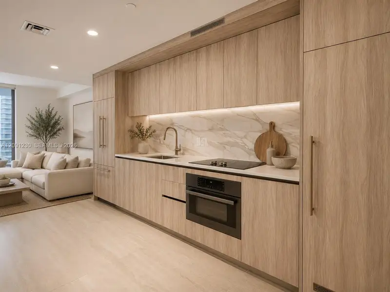 Furnished interior view inside a new home in , Miami (Image 5).