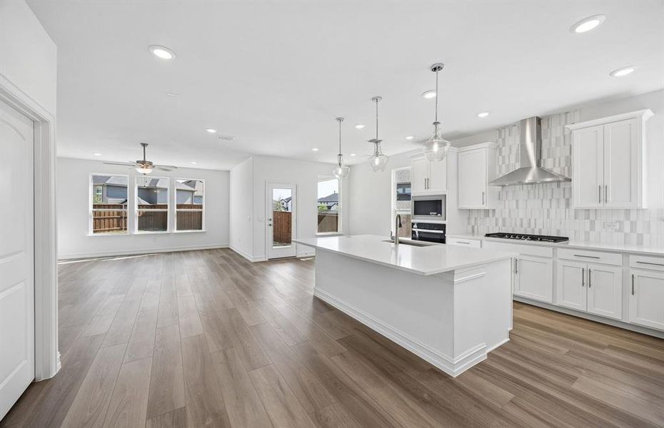 Open concept kitchen