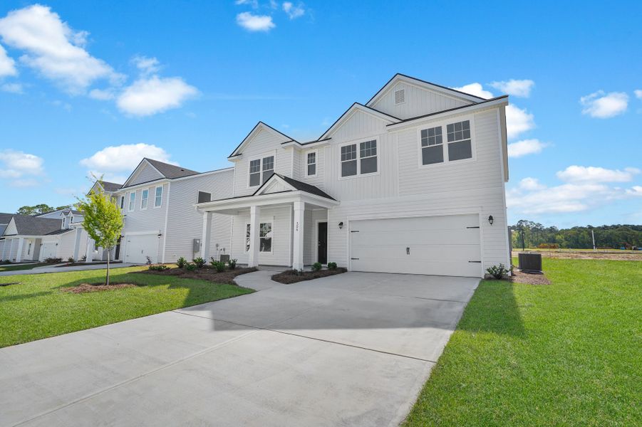 Front exterior of a new home in Belair East, Statesboro, GA, highlighting curb appeal (Image 2).