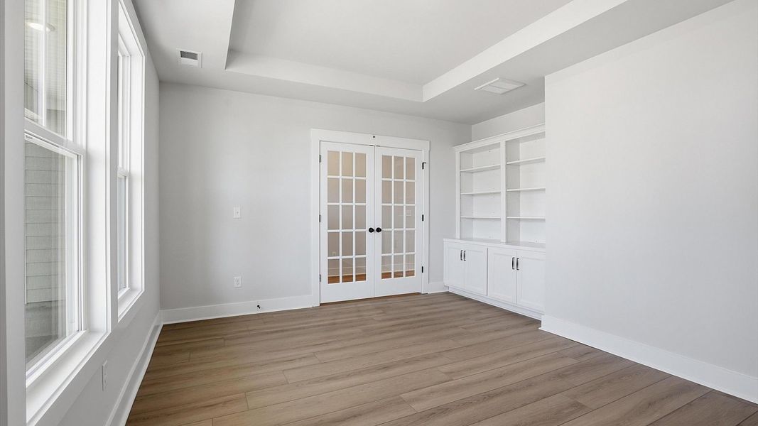 Refined and quiet study behind French doors—perfect for focused work or peaceful retreat located in Woodruff, SC Refined and quiet study behind French doors—perfect for focused work or peaceful retreat located in Woodruff, SC
