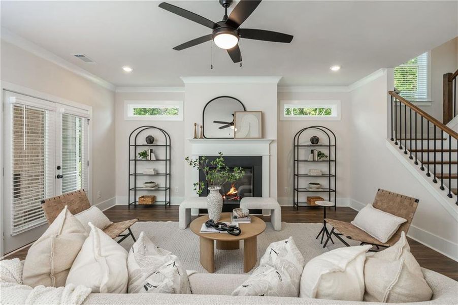 Furnished interior view inside a new home in , Flowery Branch (Image 40). Furnished interior view inside a new home in , Flowery Branch (Image 40).