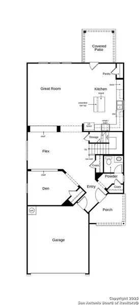 2D floor plan layout of this home in Preserve at Culebra - Heritage Collection, San Antonio, TX (Image 3).