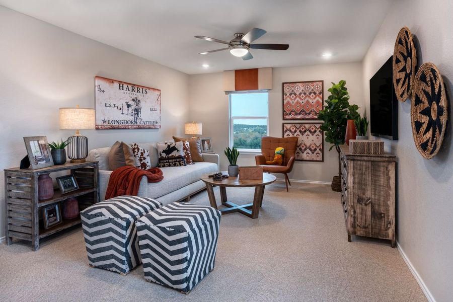 Representative furnished interior of a home built from the 2245 by KB Home in Stoney Chase, Del Valle (Image 6).