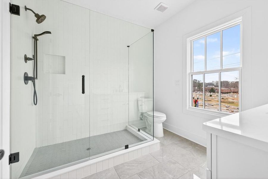 Furnished interior view inside a new home in Skyview On Broad, Sugar Hill (Image 6). Furnished interior view inside a new home in Skyview On Broad, Sugar Hill (Image 6).