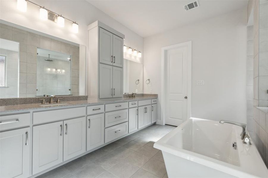 Plenty of space for two in this wonderful owner's bath.