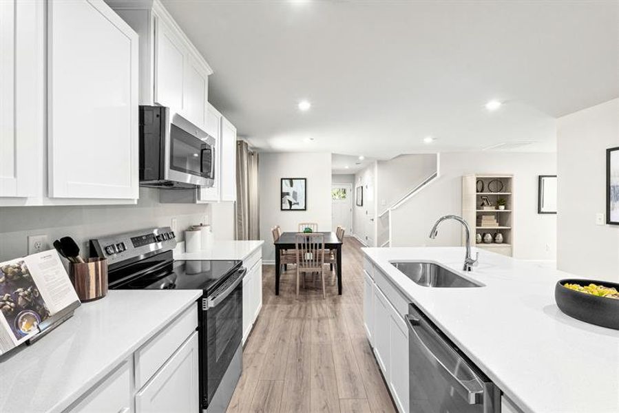 Representative furnished interior of a home built from the Fairview by Ryan Homes in Oakwood Trace, Fairburn (Image 9).