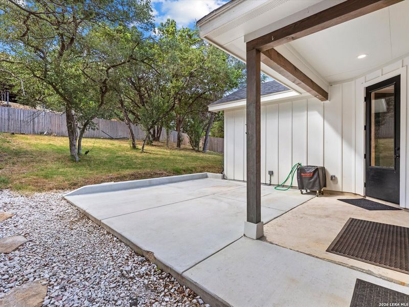 Exterior details and patio area of a home in , Canyon Lake (Image 16).