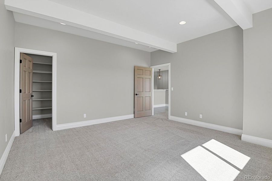 Bedroom #3 with view of walk-in closet